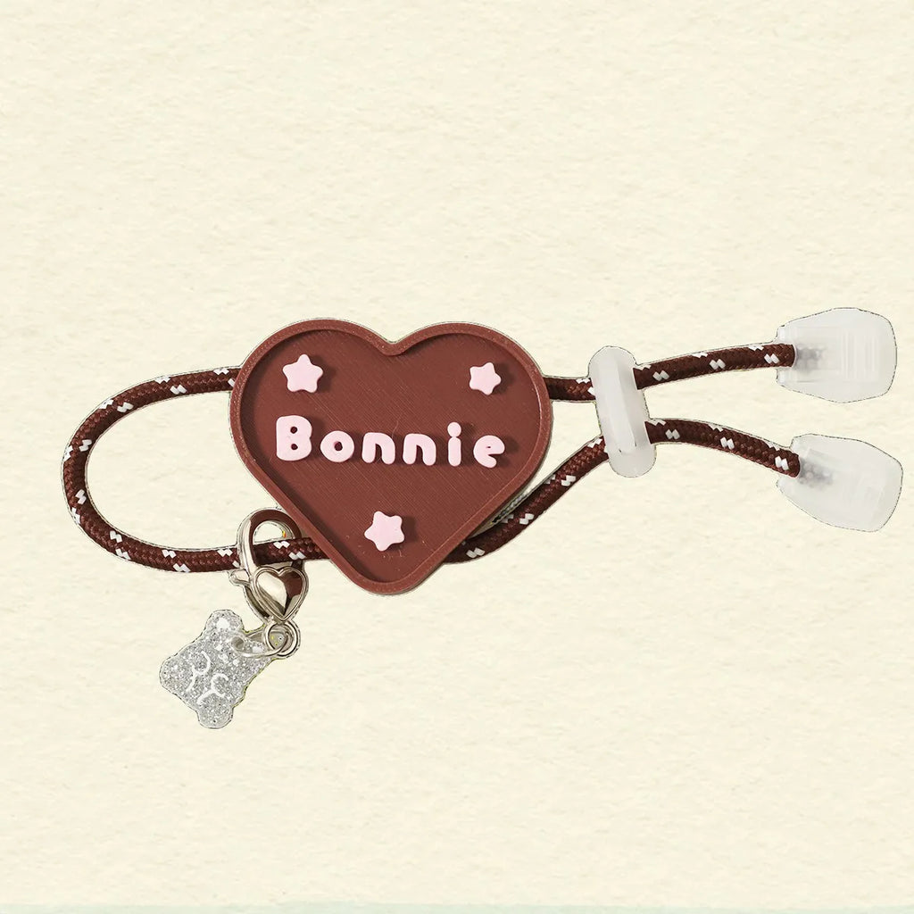 Custom 3D Stereoscopic Heart Pet ID Tag - Personalized Dog & Cat Name Tag