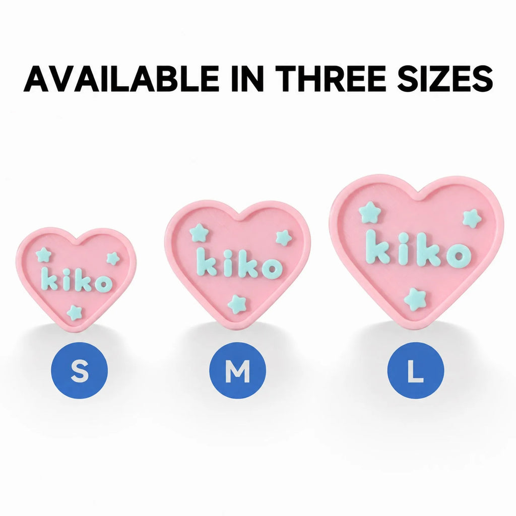 Available in Three Sizes - Heart Pet ID Tag S M L