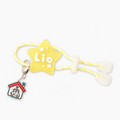 Custom 3D Star Pet ID Tag - Yellow Star with Lio and House Charm